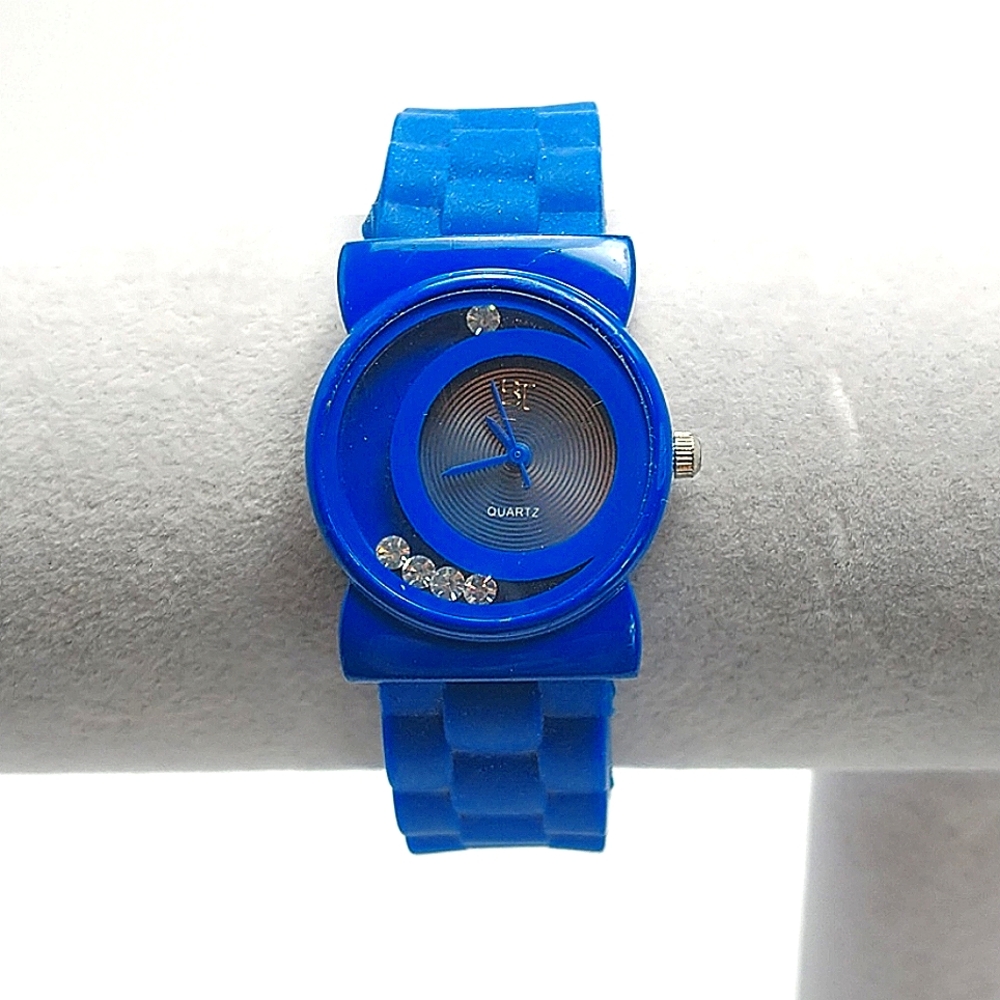 BT blue women's cuff watch